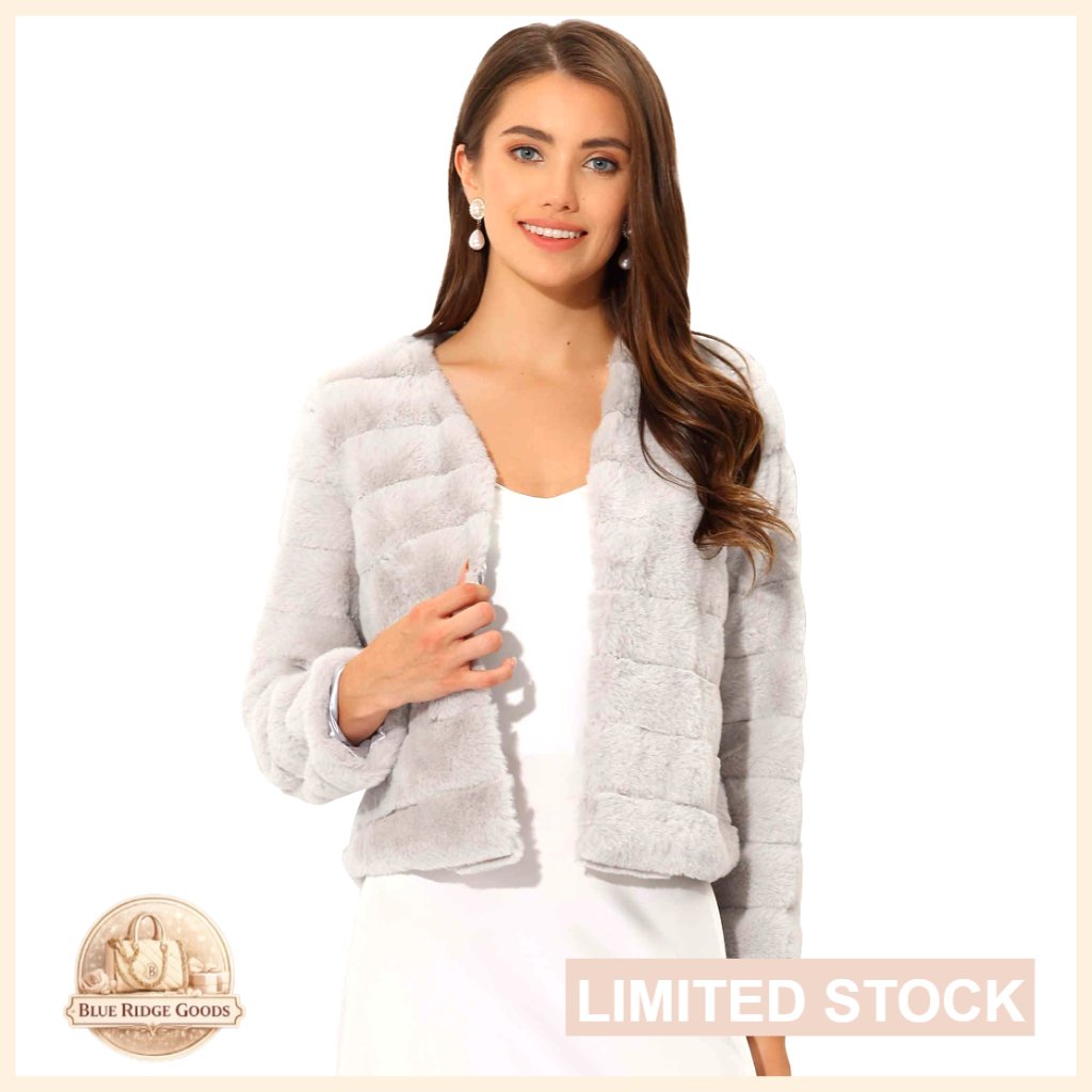 Faux Fur Cropped Jacket Fluffy Chic Winter Warm Casual Oversized Y2k
